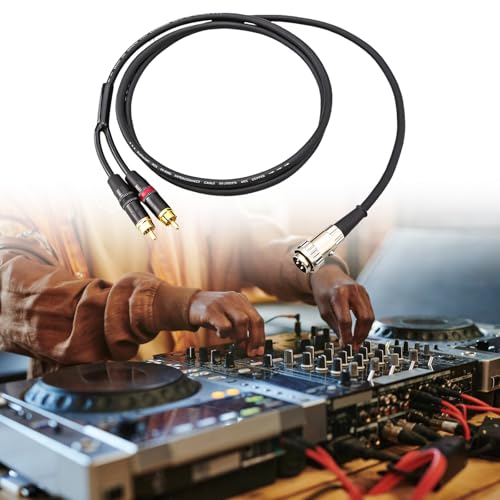 Cable DIN de 4 pines a 2 RCA con blindaje de cobre para audio de estudio 2