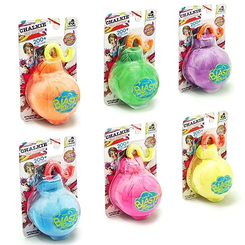 Lanard Chalkie: Chalk Blast Balls - 6 Pack - Colorful