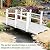 Outvita 5 ft Garden Wooden Bridge Arch Stained Finish with Safety Rails Outdoor Footbridge for Backyard Creek Farm, Decorative Pond Bridge