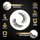 10 Pairs Magnetic Eyelashes Reusable Lashes With Applicator Natural Look | 2 Magnetic Eyeliner No Glue Needed | Magnetic Lashes With Tweezer, Natural Magnetic Eyelashes Soft & Waterproof - Image 4