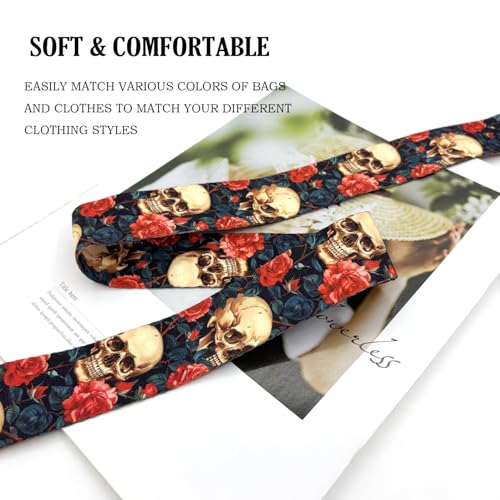 Image of Dsigo Purse Strap, 1.5 inch Wide Gold Alloy Buckle Floral Printing Crossbody Shoulder Strap for Bag Handbag Crossbody Bags