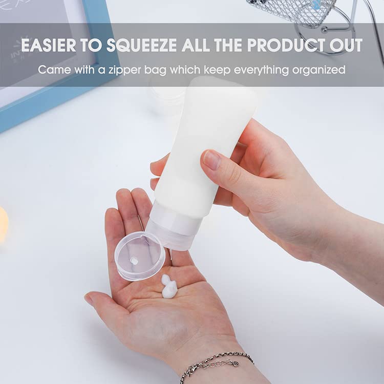 Miniatura 6 de Paquete de 18 botellas de viaje, 3 onzas, 2 onzas, a prueba de fugas, accesorios de viaje, artículos de tocador, botellas de champú y acondicionador