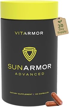 Polypodium Leucotomos 240mg with Nicotinamide, Antioxidant Rich Skin Care Supplement, Fights the Signs of Photoaging, Dermatologist Developed, 120 Capsules, SunArmor Advanced