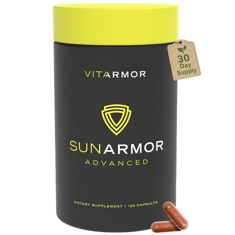 VitaArmor SunArmor Advanced — Suplemento para pele com Polypodium Leucotomos e nicotinamida 240 mg, 120 cápsulas