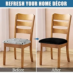 Smiryvelvetseatcoversfordiningroomchairsetof4stretchfitremovablewashablechairseatcushionprotectorslipcoverswithtiesblack Urban Country Home Decor Smiry velvet seat covers for dining room chair set of 4 stretch fit removable washable chair seat cushion protector slipcovers with ties black urban country home decor