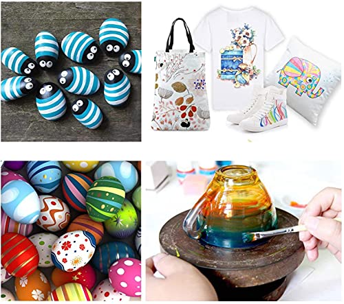 image for Ohuhu Acrylic Paint Set, 24 Rich Pigment Colors, 6 x Art Brushes for P