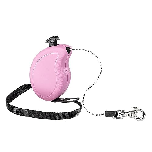 Ferplast Correa retráctil para Perros pequeños Flippy One Cord Mini, Cuerda Extensible 3 m, MAX 8 kg, Rosa