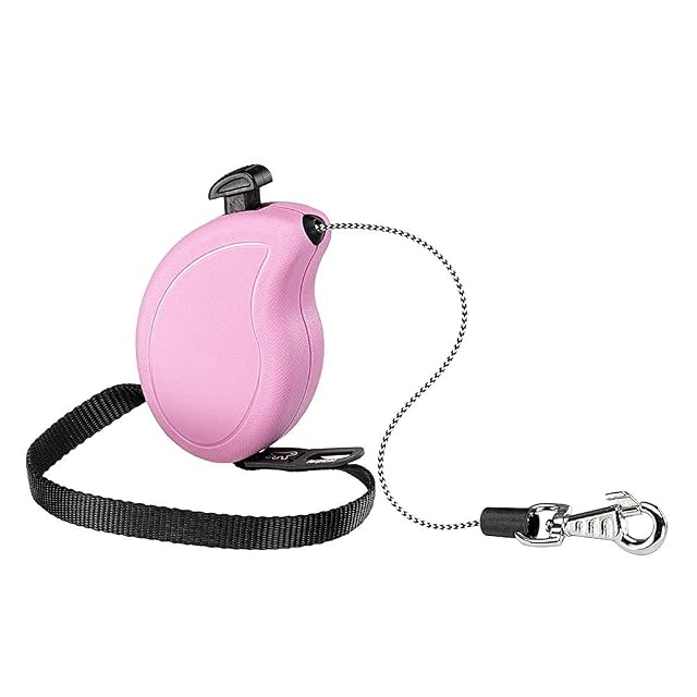 Ferplast Correa retráctil para Perros pequeños Flippy One Cord Mini, Cuerda Extensible 3 m, MAX 8 kg, Rosa