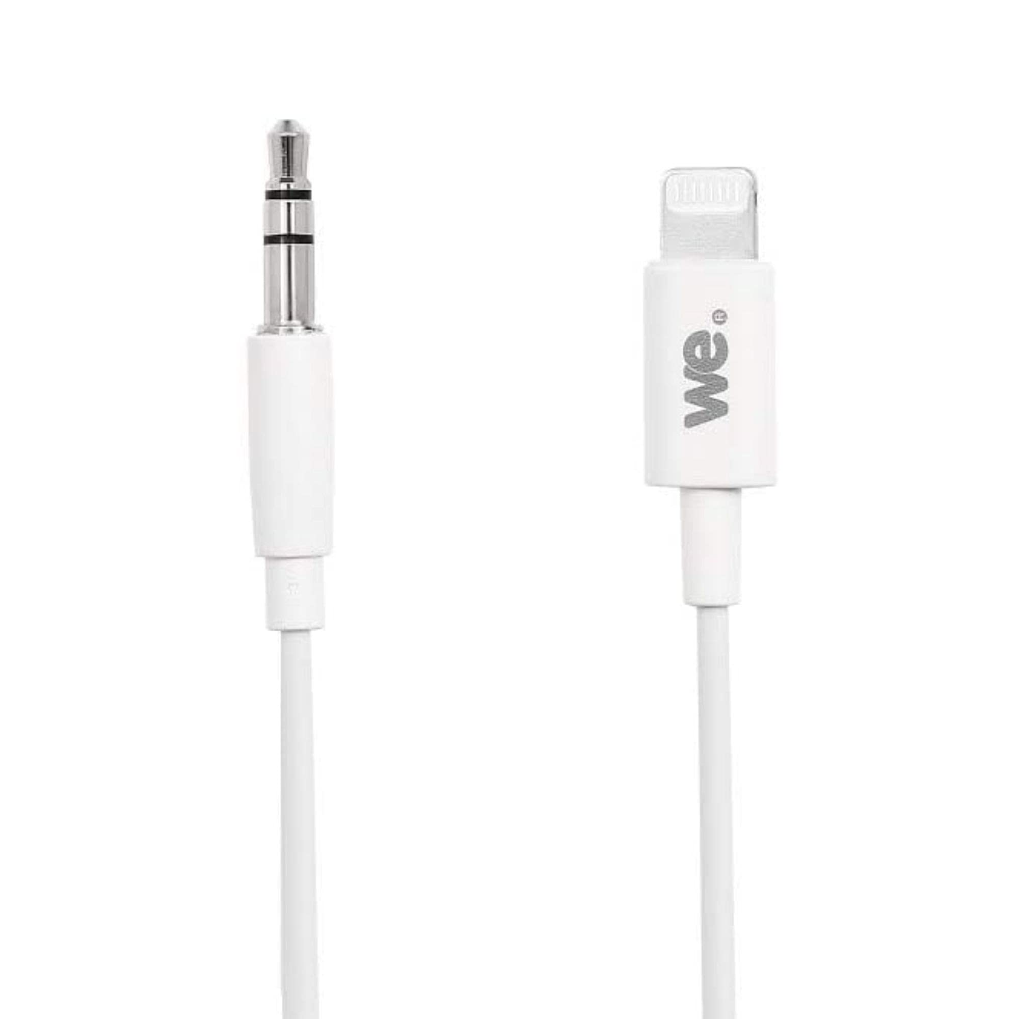 WE Cavo audio ausiliario per iPhone da 3,5 mm, cavo per auto, cavo da 3,5 mm, adattatore per iPhone/iPad/iPod, collegamento a auricolari/auto/altoparlanti, supporto per tutti gli iOS,1 m, nero