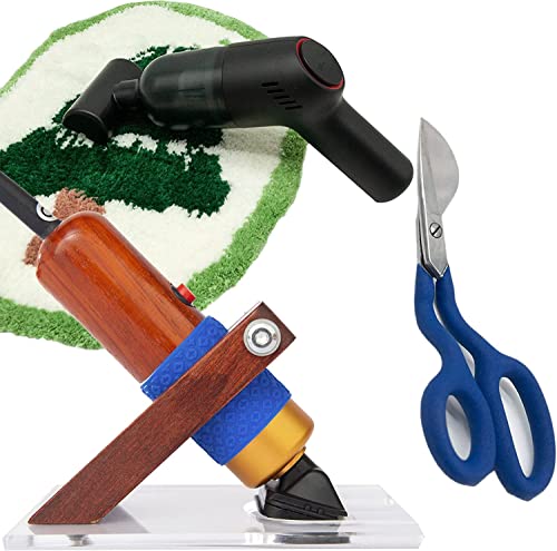 Gaoao Kit De Máquina Recortadora De Alfombras - Cortadora De Aseo, Soporte De Soporte, Aspiradora De 50W, Tijeras De Pico De Pato, para Alfombras De Área De Tufting/Tejido Cover