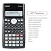 KKmoon Scientific Calculator Counter 401 Functions Matrix Dot Vector Equation Calculate Solar and Battery Dual Powered 2 Line Display Business Office Middle High School Student SAT/AP Test Calculate