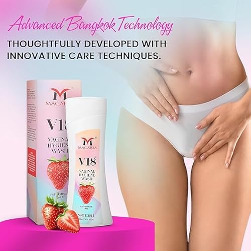 V18 Lavado de Higiene Vaginal – Sabor Fresa, Limpiador Femenino Suave para Cuidado Íntimo, pH Equilibrado, Control de Olor, Uso Diario – Ingredientes Naturales para Frescura e Hidratación – 60ml - imagen 4