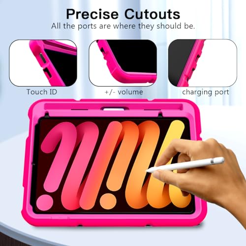 Coque iPad Mini 6 antichoc pour éviter les écrans brisés avec rangement crayon sécurisé - 7