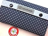  Geldbörse - Jeans - Punkte/Dots & Karo - blau