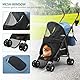 YITAHOME Hundewagen bis 11.3 kg, Tragbarer Hundebuggy, Faltbar klappbar, Haustiere Buggy mit Netzfenstern, Jogger Katzenbuggy für kleine Hunde Katzen, Haustier-Kinderwagen (Blau Schwarz)