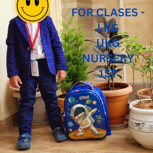 Taufa Villa Space School Bag for Boys Waterproof Backpack Astronaut School Bag for Nursery/LKG/UKG and Prep Class and Boys (Age Group Till 6 Years)(Small Size) - Image 7