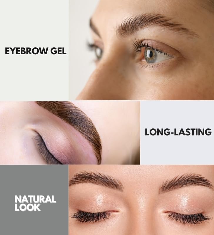 Eyebrow Gel – 3x Secret of Pharaoh Brow Gel Styler by Ebin New York Bundle – Lightweight Quick-Dry Formula with Biotin & Aloe Vera for Definition and Natural Color in 6 Shades – Gift Set (3 Items)