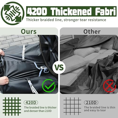 Rimwig Outdoor Garden Furniture Covers Waterproof, Heavy Duty Patio Furniture Set Cover for Outside, Rattan Sofa Cover for Patio Table and Chair Set Rectangular 242x182x100cm 3 Rimwig Outdoor Garden Furniture Covers Waterproof, Heavy Duty Patio Furniture Set Cover for Outside, Rattan Sofa Cover for Patio Table and Chair Set Rectangular 242x182x100cm - Image 3