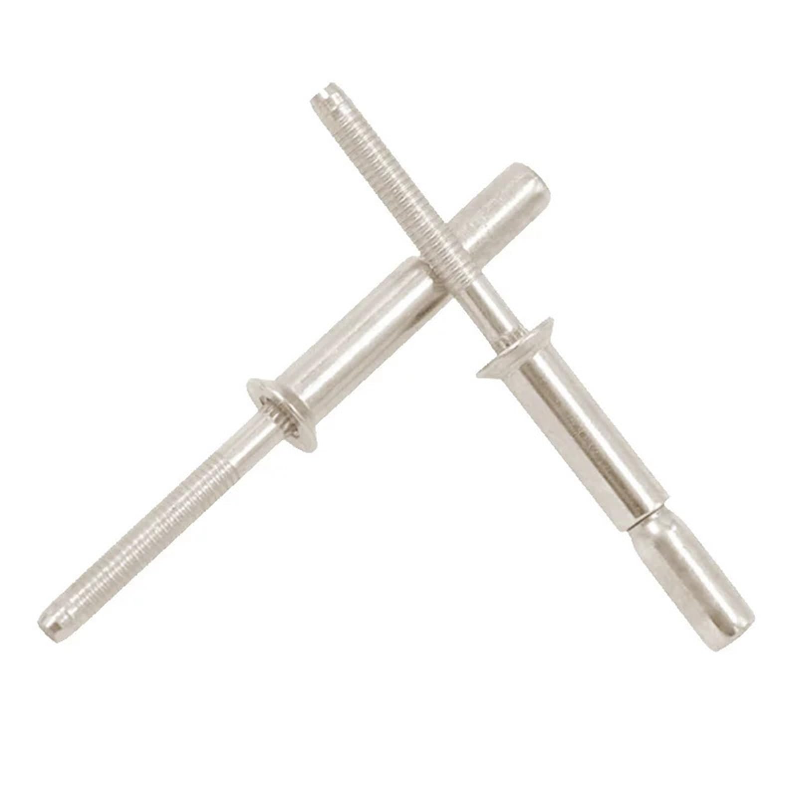 30/50pcs High Strength Structural Blind Rivets 304 Stainless Steel Sealed Waterproof Rivet Dome Countersunk Rivetts | 50Pcs BBI,6.4x20 mm