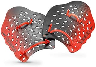 Speedo unisex adult Training Power Plus swimming hand paddles, Red, Medium US