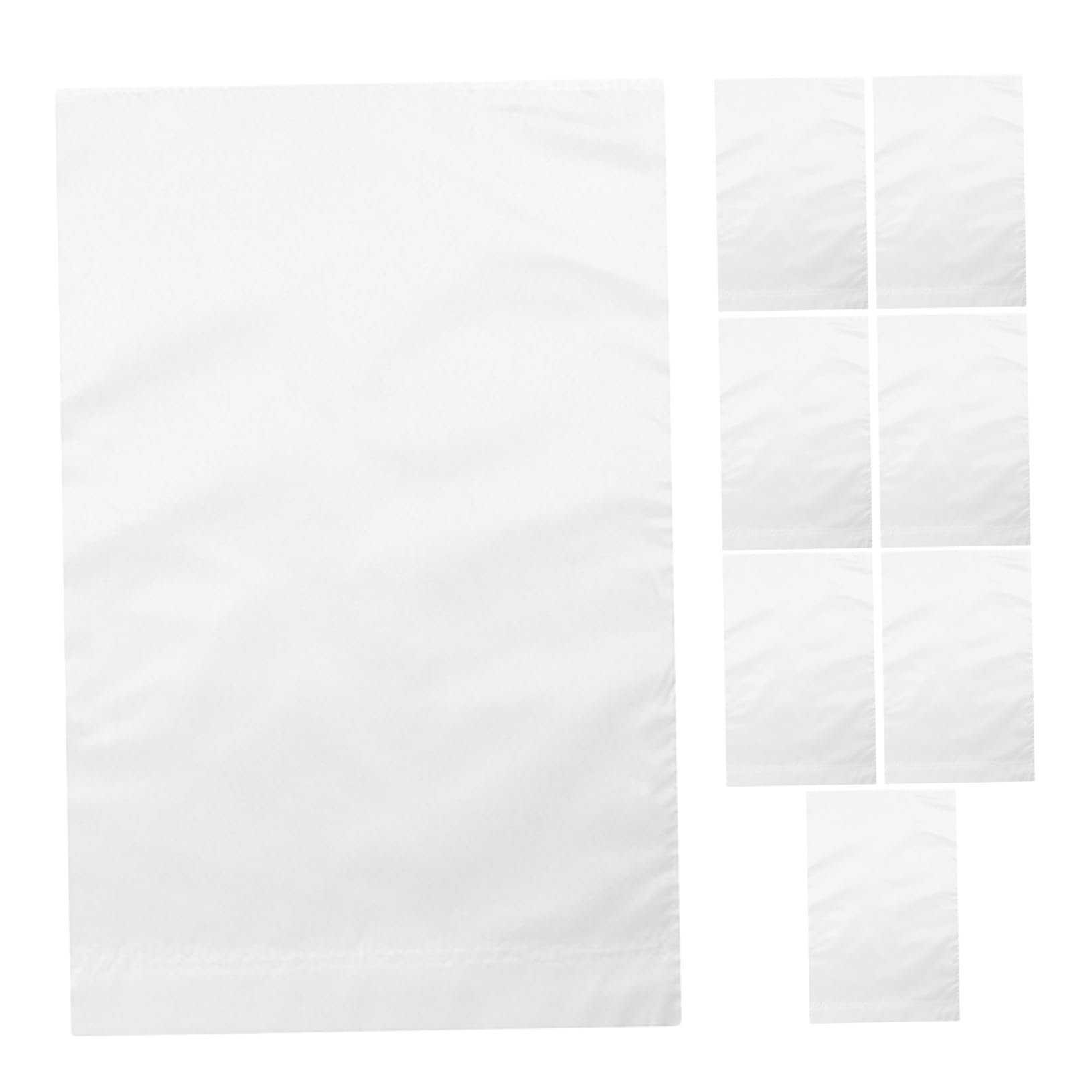 Drapeaux de jardin vides sublimation en polyester blanc résistant pour extérieur DIY x8