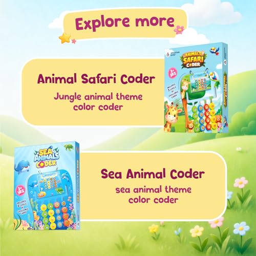 Image of Spartan Kids Fun Farm Coder Color Matching Board Game, Baby Toys Farm Animals Pattern Play, Montessori Learning Game for Boys, Kids Games Gift for 3 Year Boy