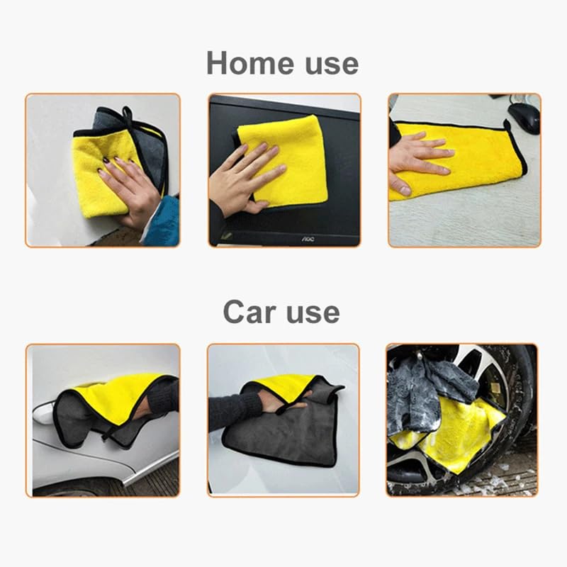 3/5/10 Stück extra weiche Autowäsche Mikrofaser Handtuch Auto Reinigung Trockentuch Autopflege Tuch Detailing Auto Waschhandtuch Never Scrat 5 Stück