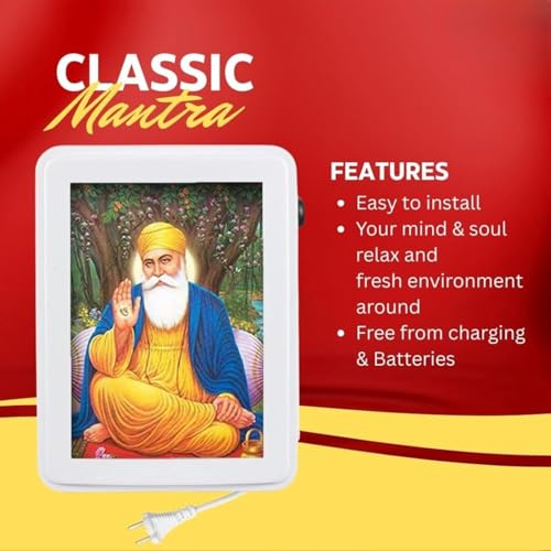 Image of Spiritual Mantra Chanting Machine with Multi Mantra Audio - Devotional Jaap Device for Home, Meditation & Prayer Space (Gurbani Mantra Box)