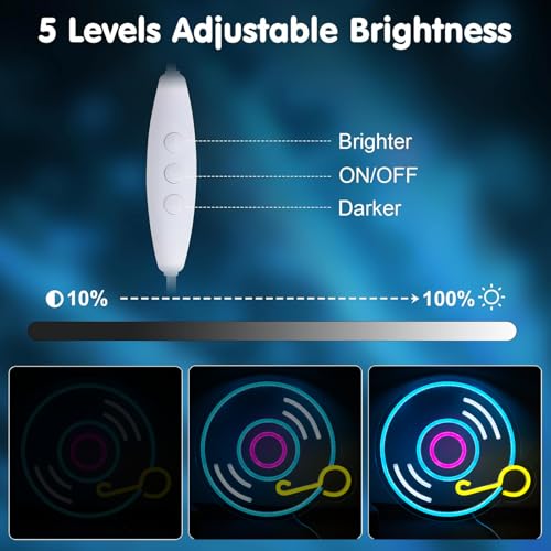 Image of Record Neon Signs for Wall Decor，Led Neon Lightfor Live Room, Game Room, Broadcasting Room, Music Studio