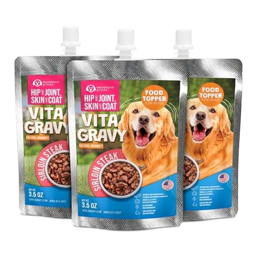 VitaGravy Dog Food Topper for Dry Dog Food Wet Dog Food in Real Sirloin Steak Delicious Flavour. Dogs Love Rich Gravy Texture than Bone Broth for Dogs. Farmers Dog Food toppers, Pet Food, 3.5oz, 3Pk