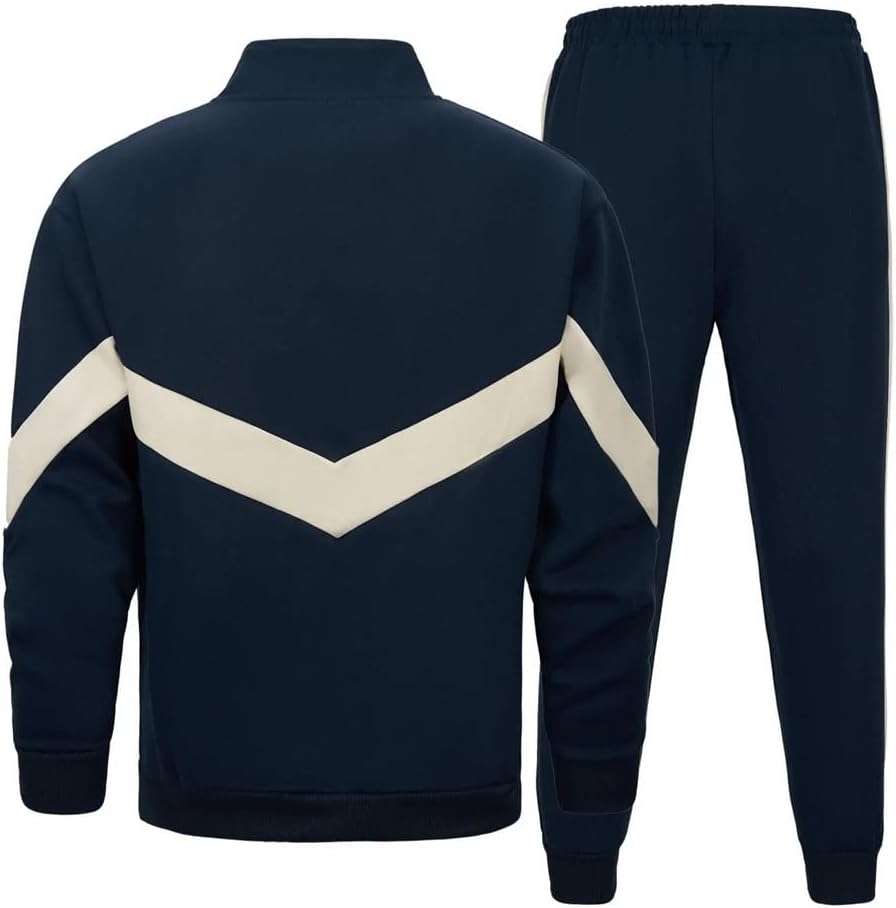 Men's Winter 2 Piece Tracksuit Set Windproof Long Sleeve Jacket Outdoor Running Training Gym Workout Sportswear