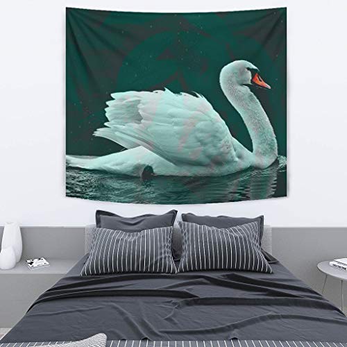 Pawfeel Lovely Swan Bird Print Tapestry #TOP2