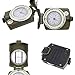Waterproof Compass Metal Folding Outdoor Multifunction Compass with Luminous Sighting Compass Hiking Navigation Compasses