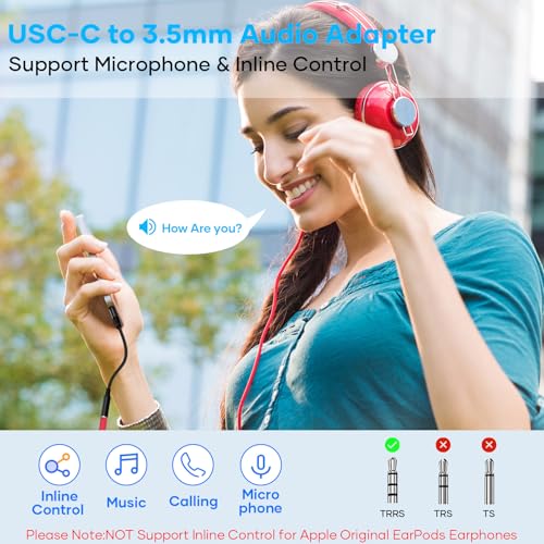 bakibo Adapter Lightning auf Klinke 3,5mm [MFi Zertifizierung], Unterstützt Mikrofon Anrufe und Inline-Steuerung Lightning auf 3,5 mm Kopfhöreranschluss für i Phone 14/13/12/11/X/8/7/Pad, Schwarz