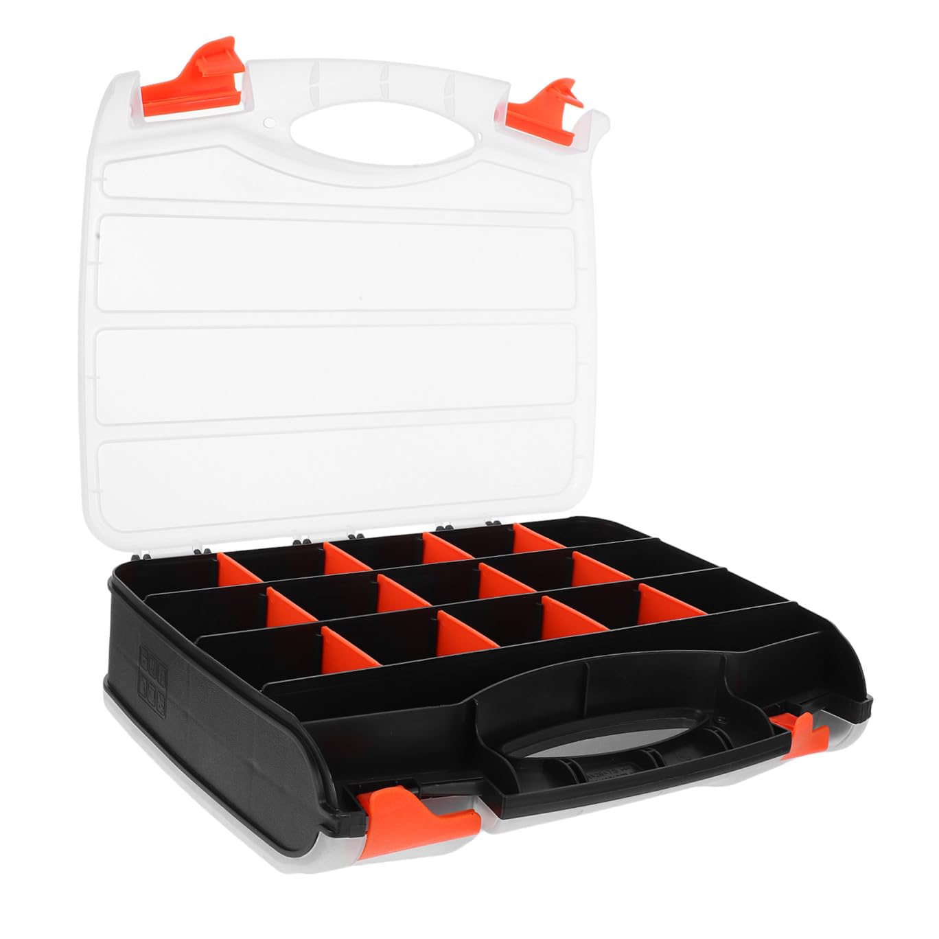 Scatola Portaoggetti in Plastica Con Maniglia Organizer Bifacciale e Divisori Rimovibili Per Viti Dadi Bulloni Chiodi e Piccole Parti