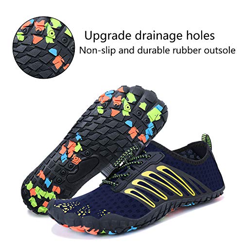 Image of MAYZERO Water Shoes Men Women Swim Surf Shoes Beach Pool Shoes Wide Toe Hiking Aqua Shoes Winter House Slippers