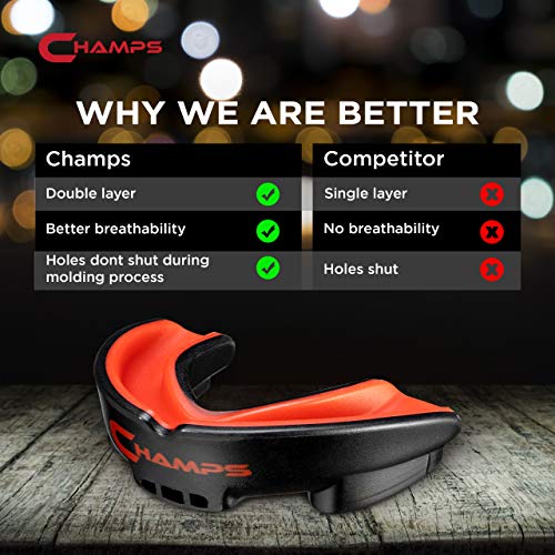 Champs Mma BMG1 Champs Breathable Mouthguard For Boxing, Jiu Jitsu, Mma, Muay Thai, Sports, And Wrestling. Easy Fit Boxing Mouthguard Super Tough Mma Mouthguard. Combat Sports Mouthpiece thumb #4
