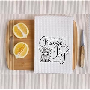 Highland Cattle Kitchen Towels Christ Kitchen Towels Funny Kitchen Towels for Women Highland Cow Gifts Hand Towels Highland Cow Decor Dish Towels Tea Towels Cow Kitchen Decor 16×24 Inch