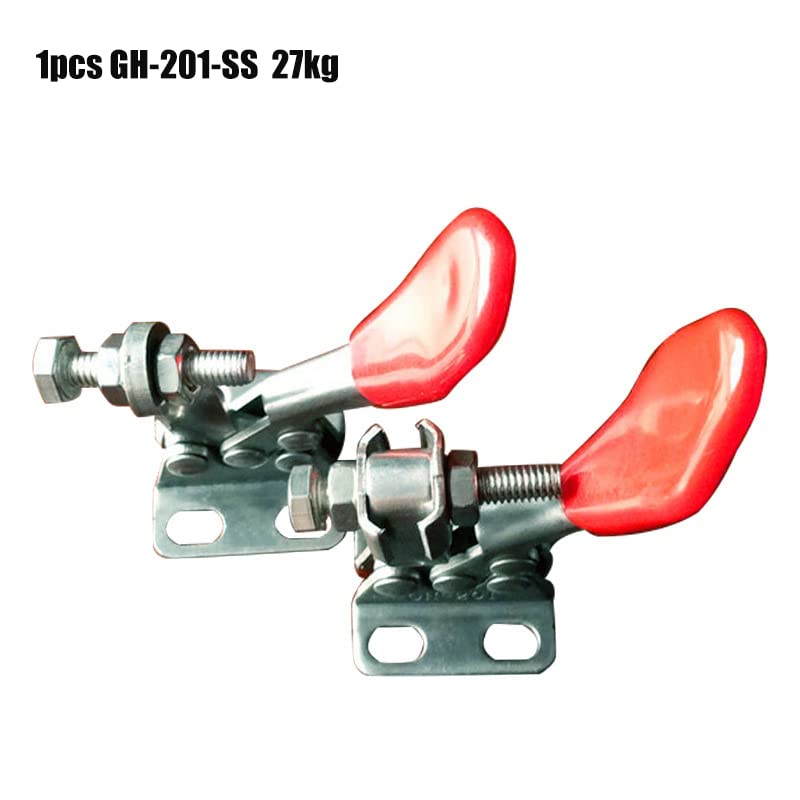 GH-201-SS 27kg Toggle Clamp Heavy Duty Large Hold Down Clamp Holding Capacity Antislip Horizontal Quick Release Clamp
