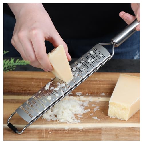 Grattugia universale da cucina Robin Goods® - grattugia per noce moscata e verdure crude in acciaio inossidabile - zester di alta qualità - aiuto in cucina (1 pezzo - grattugia piatta - grossa)