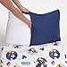 Disney Mickey Mouse Padded Toddler Easy Fold Nap Mat With Attached Pillow Case - Navy, Light Blue