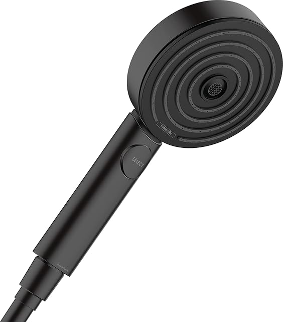 hansgrohe Pulsify Select S 105 Głowica prysznicowa, Słuchawka Prysznicowa z 3-strumieniowa Relaxation, czarny matowy, 24110670