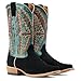 Ariat BMVY9 Mens Futurity Showman Western Boot Black Roughout/Roaring Turquoise 12