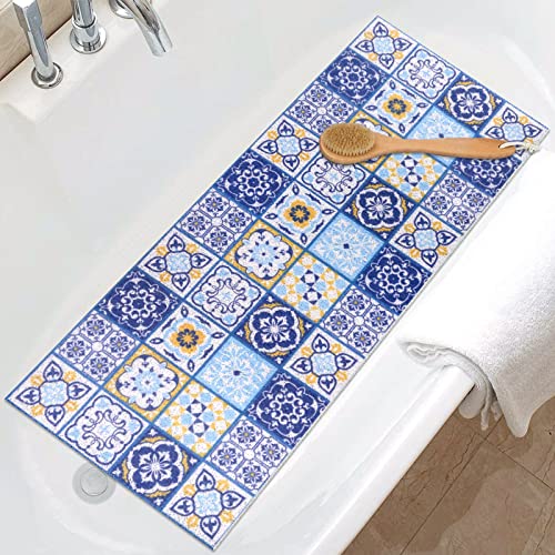 Shower Mat Non Slip, Extra Long Bath Tub Mat Non Slip Anti Mould 40x100cm