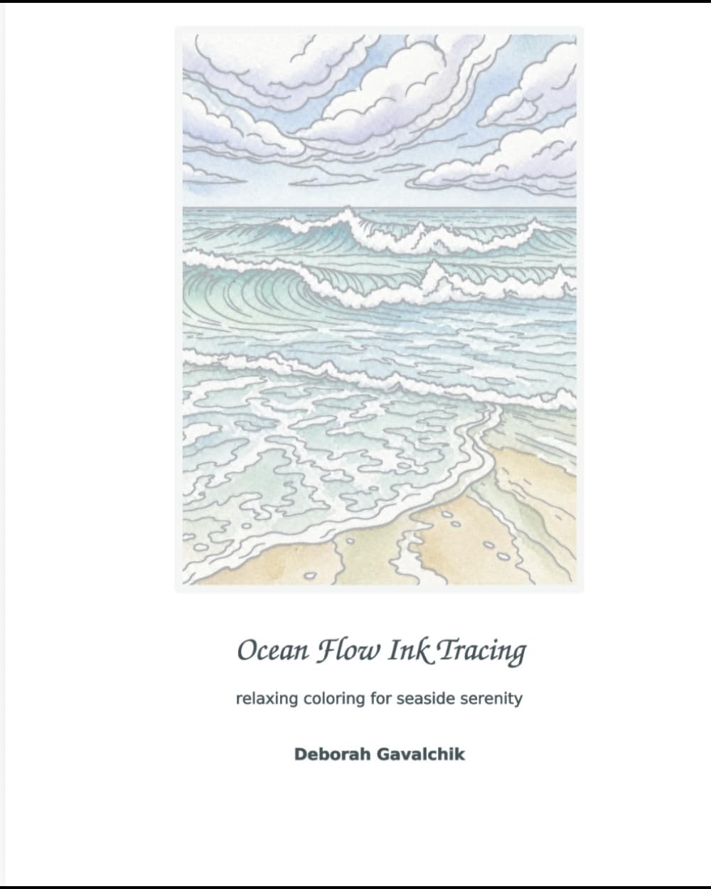 Ocean Flow Ink Tracing: Relaxing Coloring for Seaside Serenity