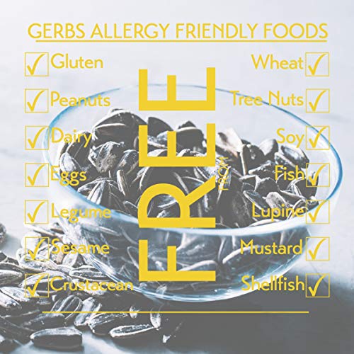 Gerbs Unsalted Roasted Whole Sunflower Seed In Shell 2 Lbs., Top 14 Allergy Free Foods, Healthy Superfood Snack, Non Gmo, Dry Roast, No Oils, No Preservatives, Resealable Bag, Gluten Free, Peanut Free, Vegan, Keto, Kosher #TOP3
