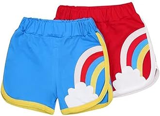 KYDA KIDS® Girls 100% Cotton Plain Regular Fit Shorts for Summer- Multicolor(Pack of 3)