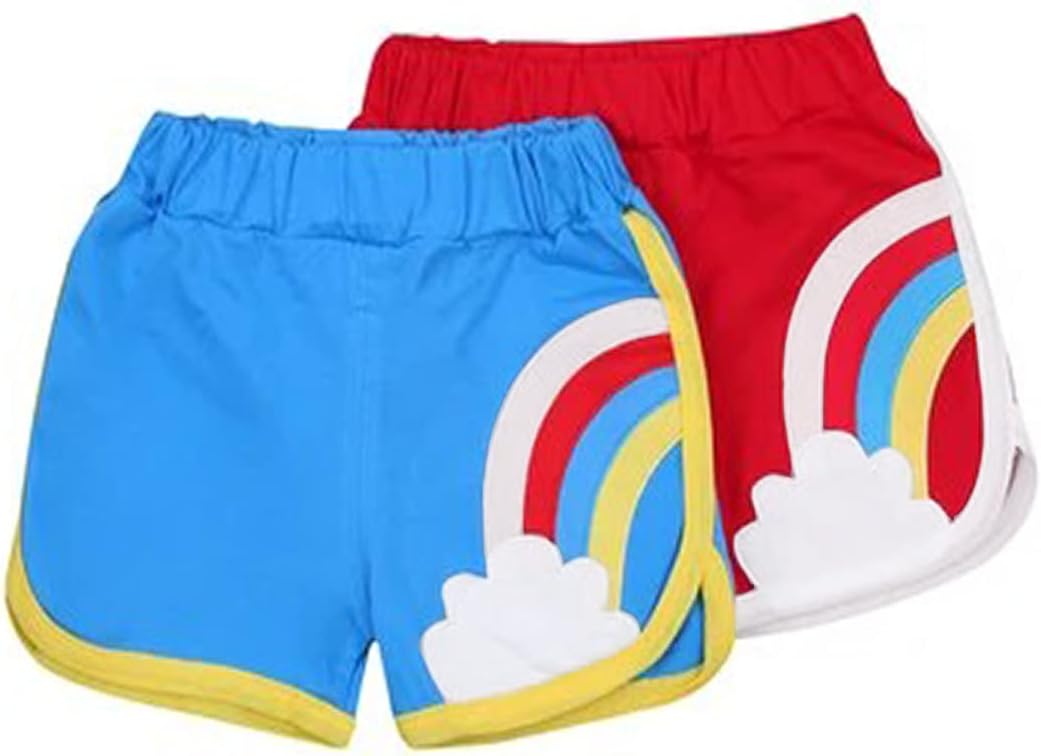 KYDA KIDS® Girls 100% Cotton Plain Regular Fit Shorts for Summer- Multicolor(Pack of 3)