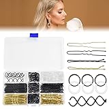 🌸🌸【Robustes und langlebiges Material】: Die Haarnadeln sind aus hochwertigem Eisen gefertigt, das robust und widerstandsfähig gegen Verformung und Verblassen ist. Die Bobby Pins haben einen guten Halt und rutscht nicht so leicht ab. Die Haargummis bestehen aus hochwertigem Kunststoff mit guter Elastizität