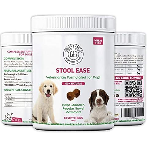 C&G Pets | STOOL EASE FOR DOGS 60 SOFT CHEWS | WHEAT FREE | MAINTAIN REGULAR BOWELS | TASTY MEAT FLAVOUR | HEALTHY STOOLS | VETERINARIAN FORMULATED Cover